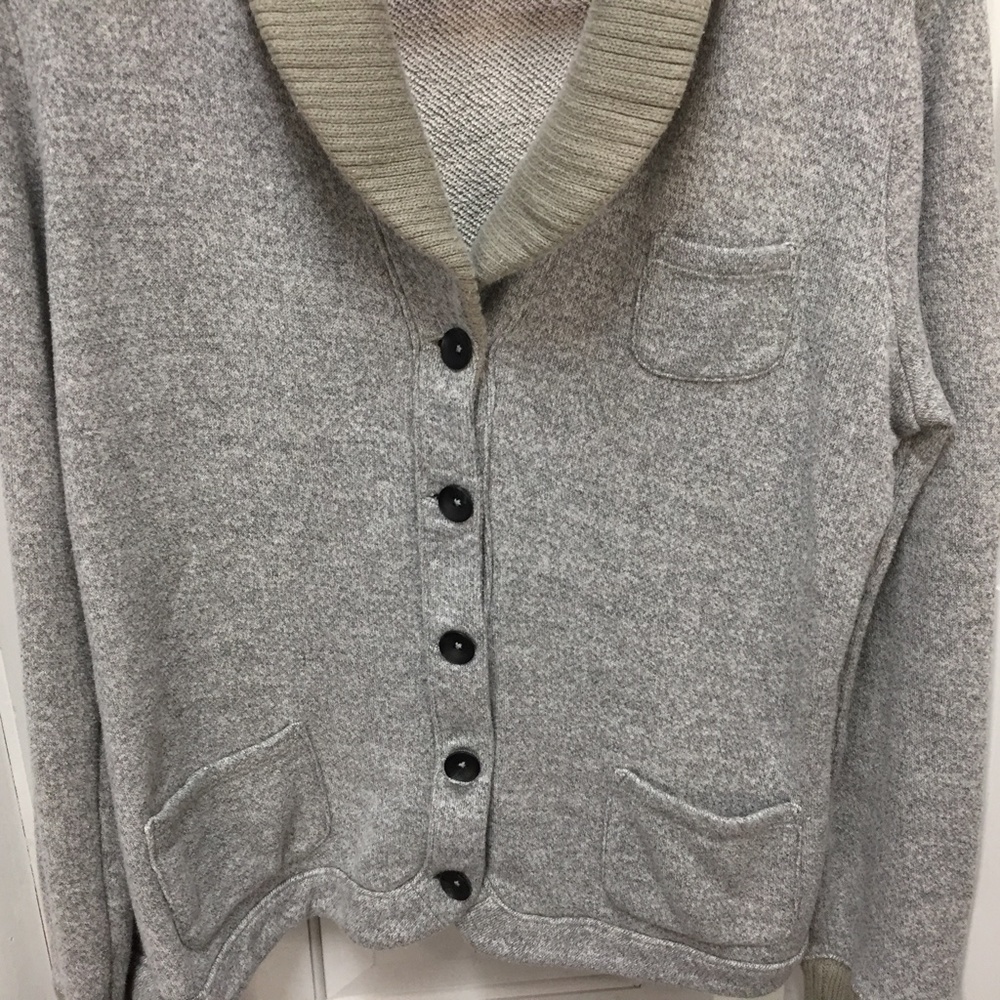 Gap Gray Button Down Knit Jacket - image 4